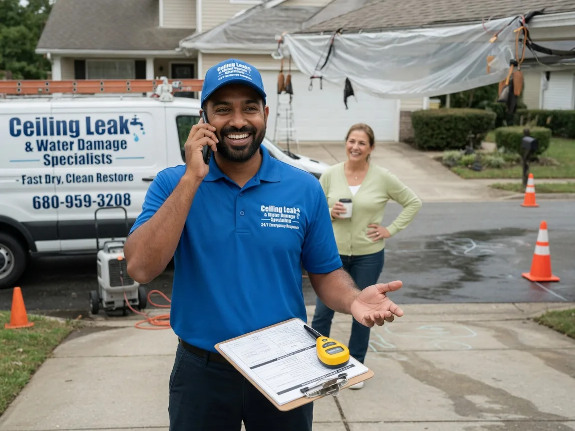 Ceiling Leak Cleanup Sasakwa, OK FAQs